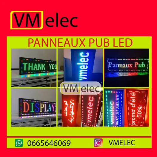 Panneaux LED réalisés par Vmelec
