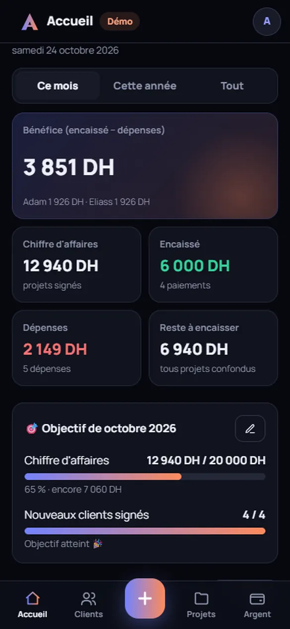 Axiora Gestion — version mobile